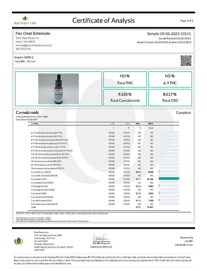 Inspire Cognitive Support CBD Oil